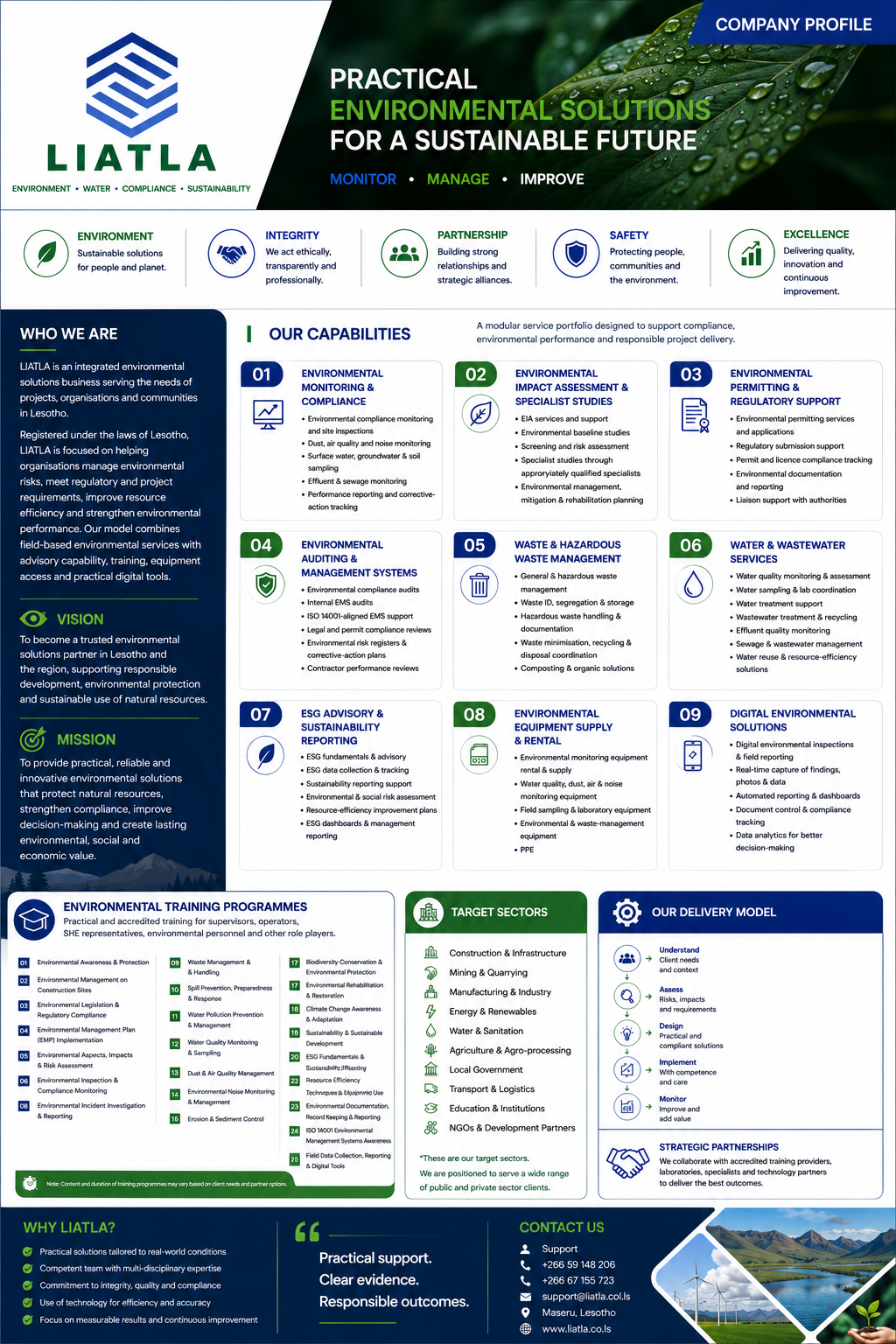 LIATLA — Environment, Water, Compliance, Sustainability